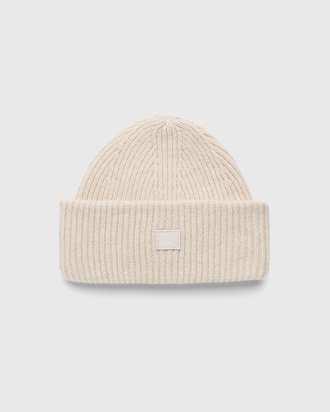 Acne Studios Small Face Logo Beanie Beige Highsnobiety Shop