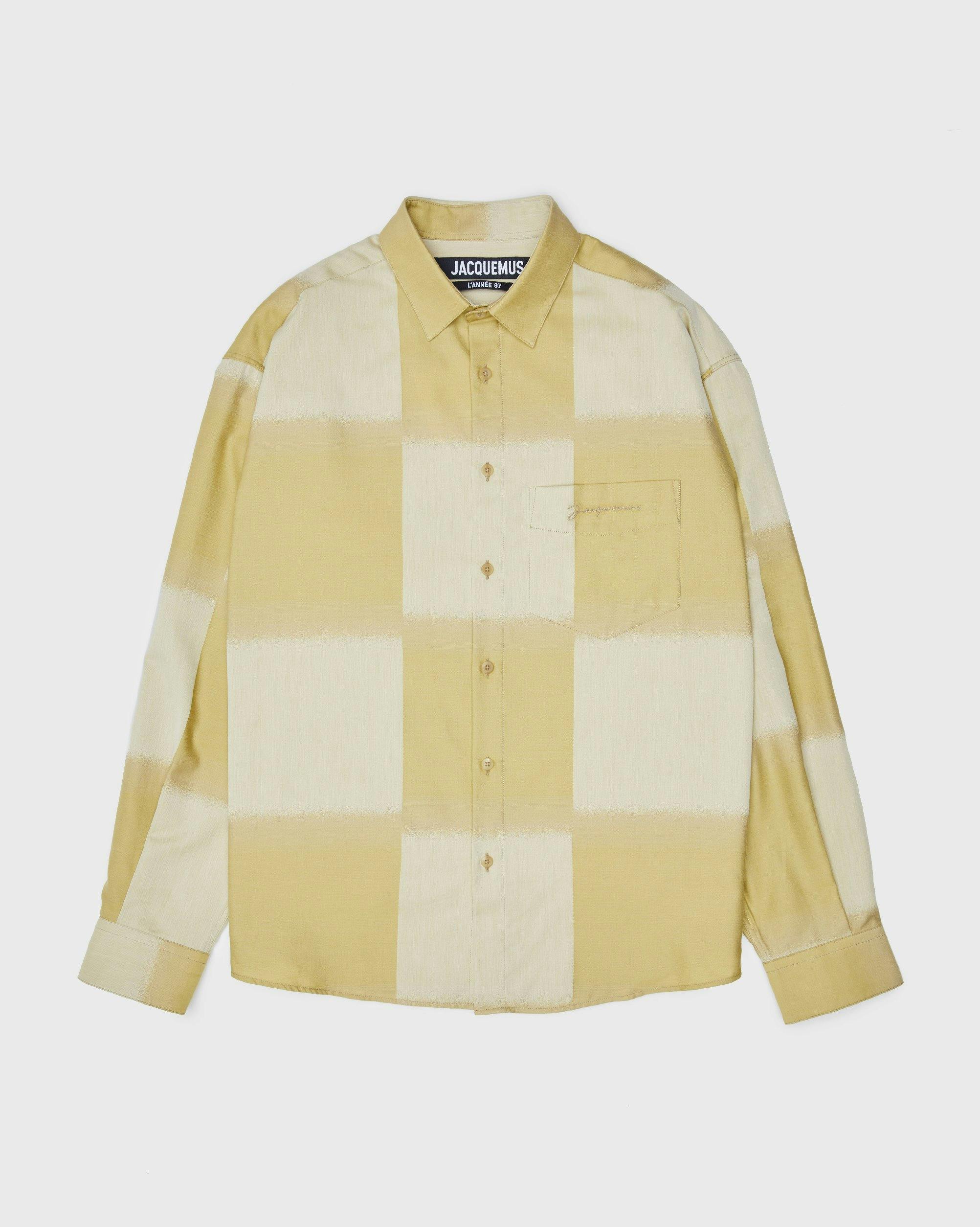 JACQUEMUS - La Chemise Simon Khaki - Clothing - Yellow - Image 1