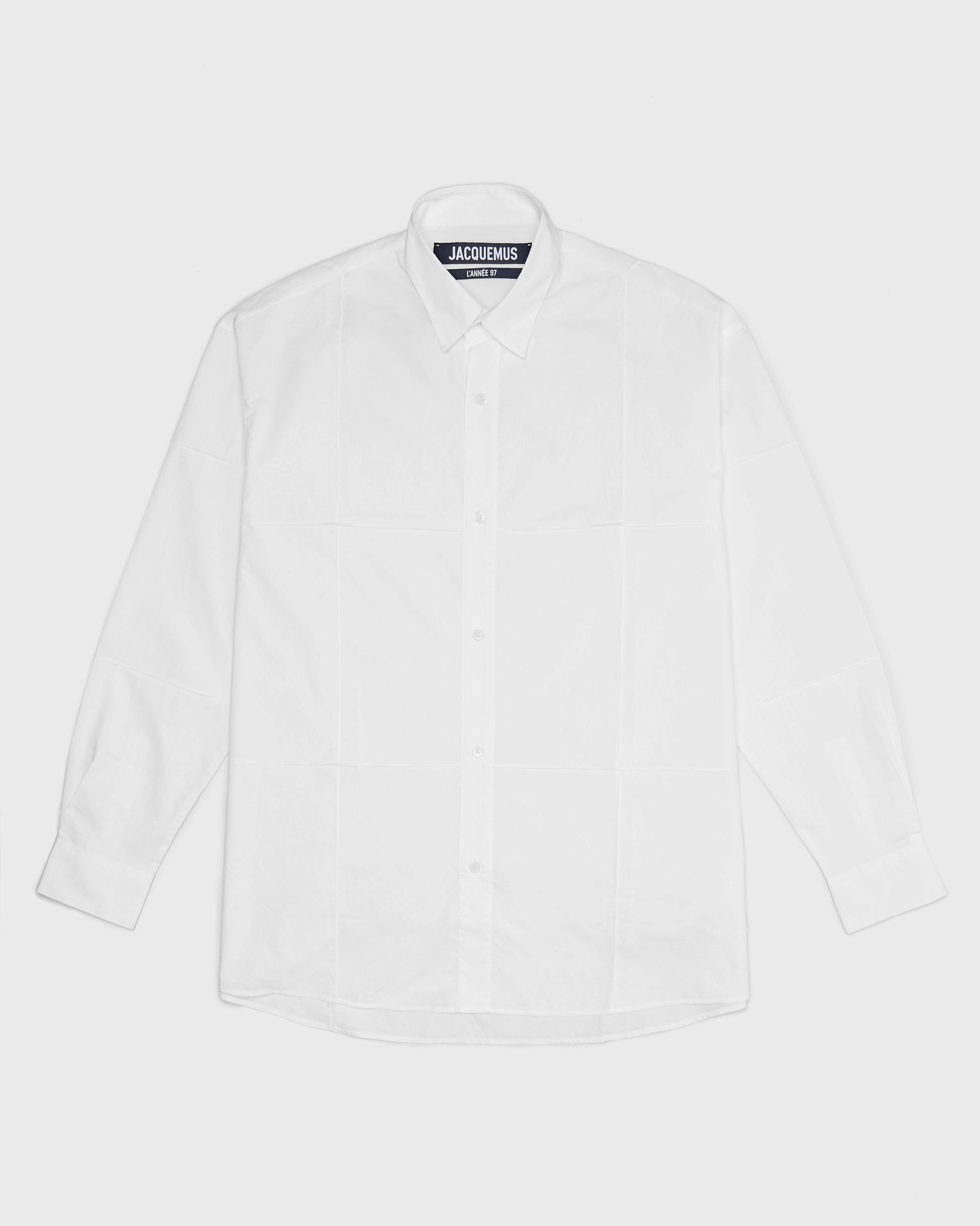 JACQUEMUS - Le Chemise Carro White - Clothing - White - Image 1