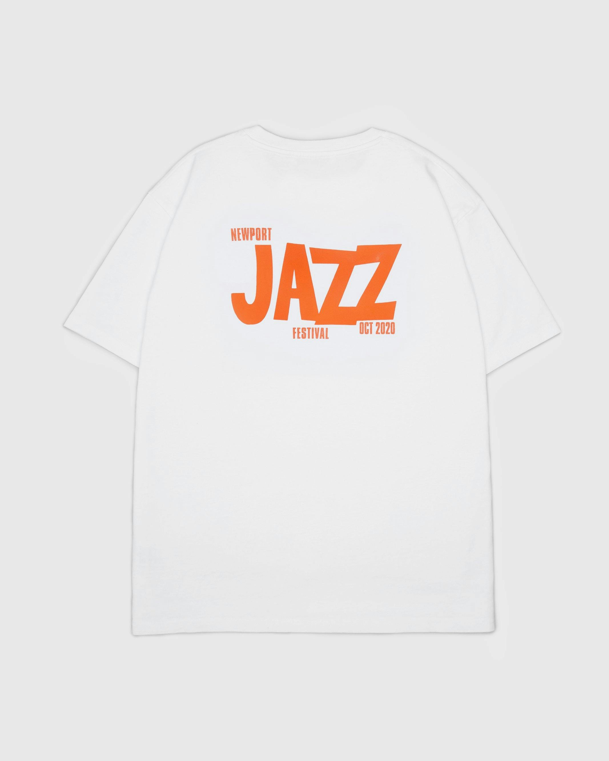 Highsnobiety - Newport Jazz Logo T-Shirt White - Clothing - White - Image 1