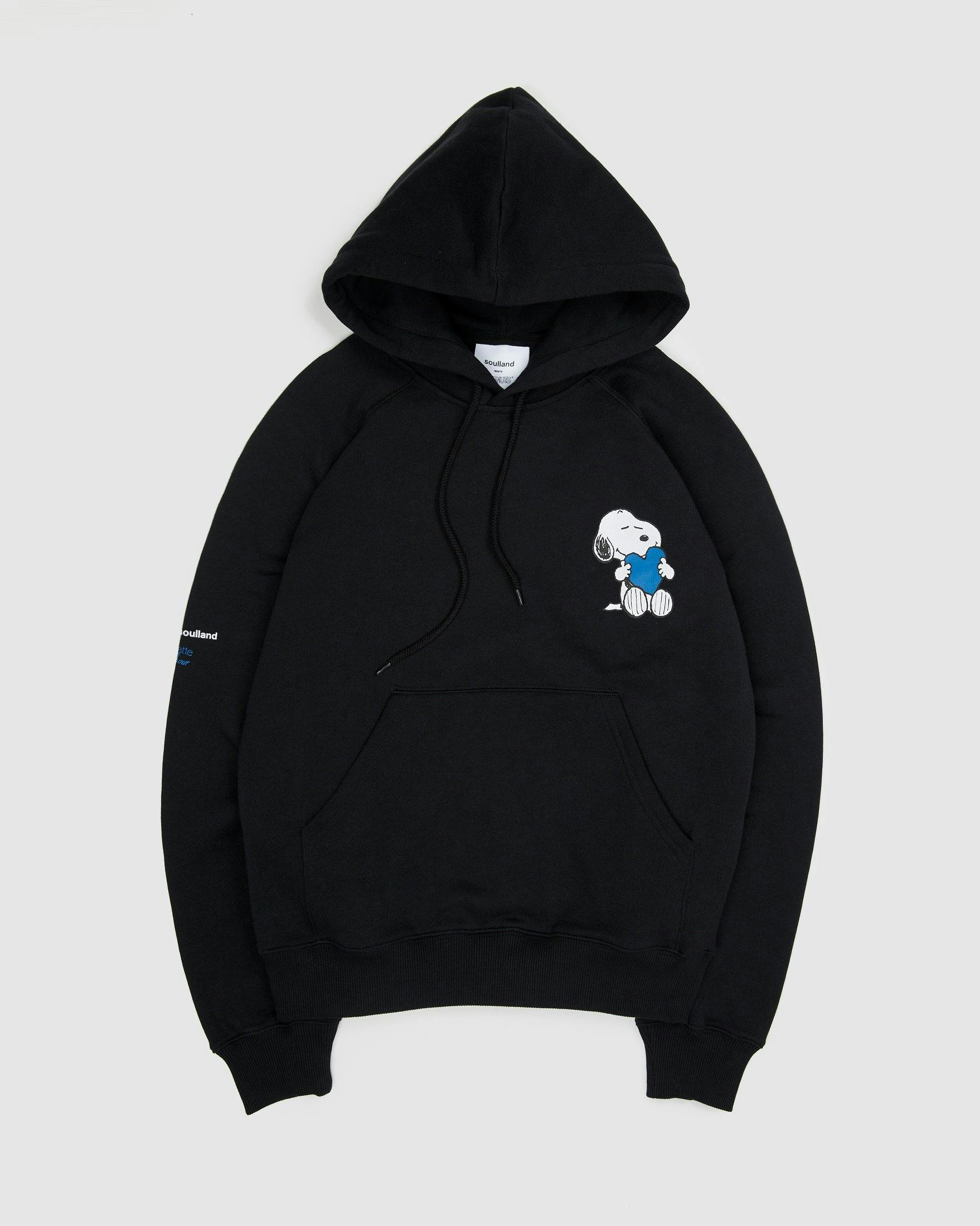 Colette Mon Amour x Soulland - Snoopy Comics Black Hoodie - Clothing - Black - Image 1