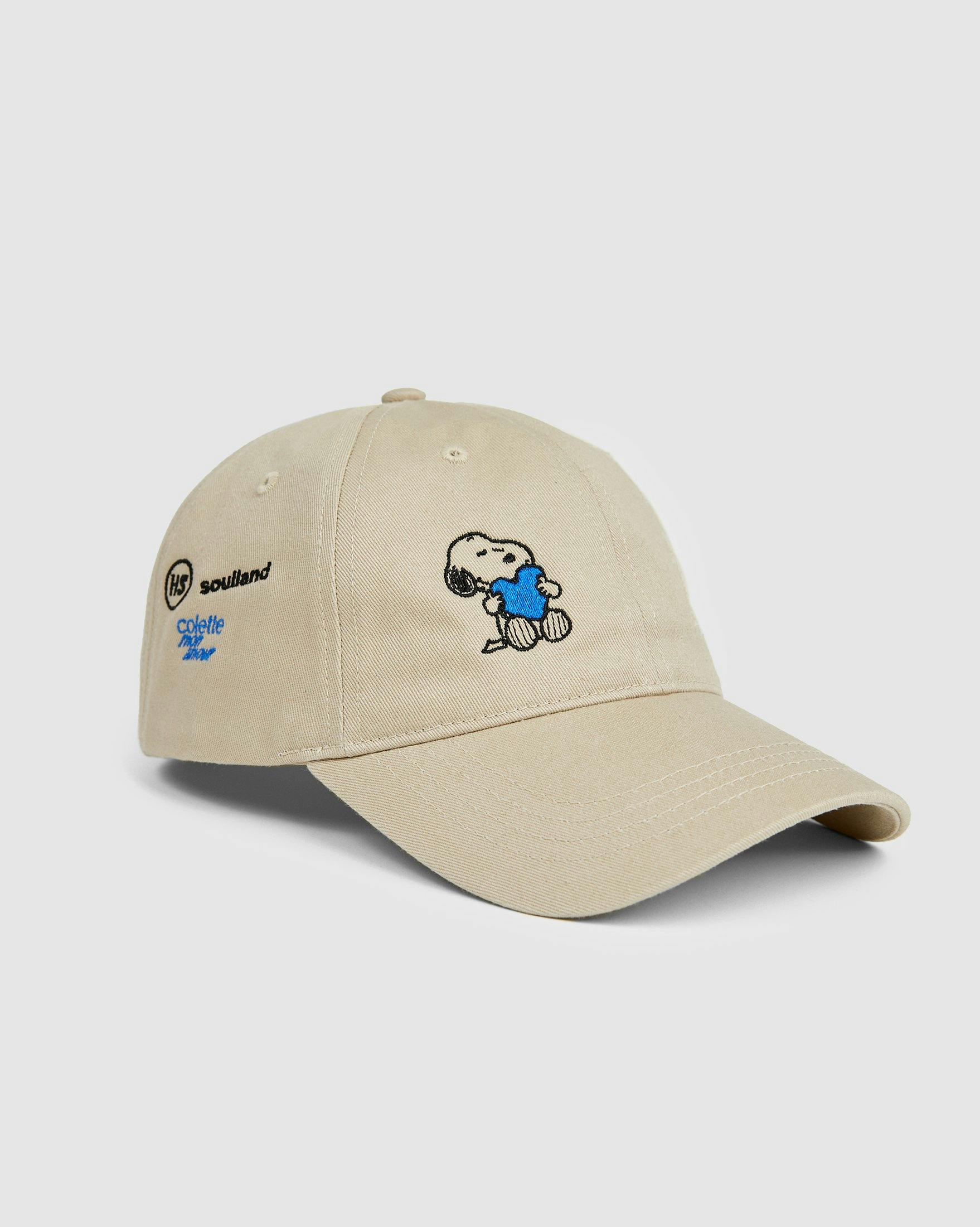 Colette Mon Amour x Soulland - Snoopy Heart Beige Baseball Cap - Caps - Beige - Image 1