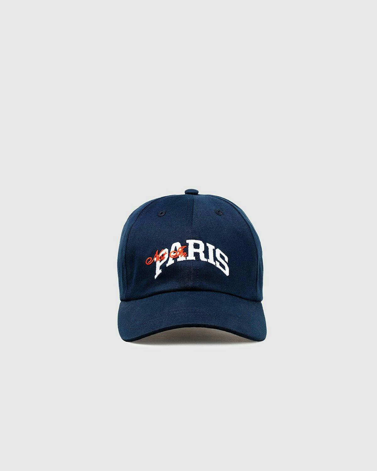 Highsnobiety - Not In Paris College Logo Cap Navy - Caps - Blue - Image 1