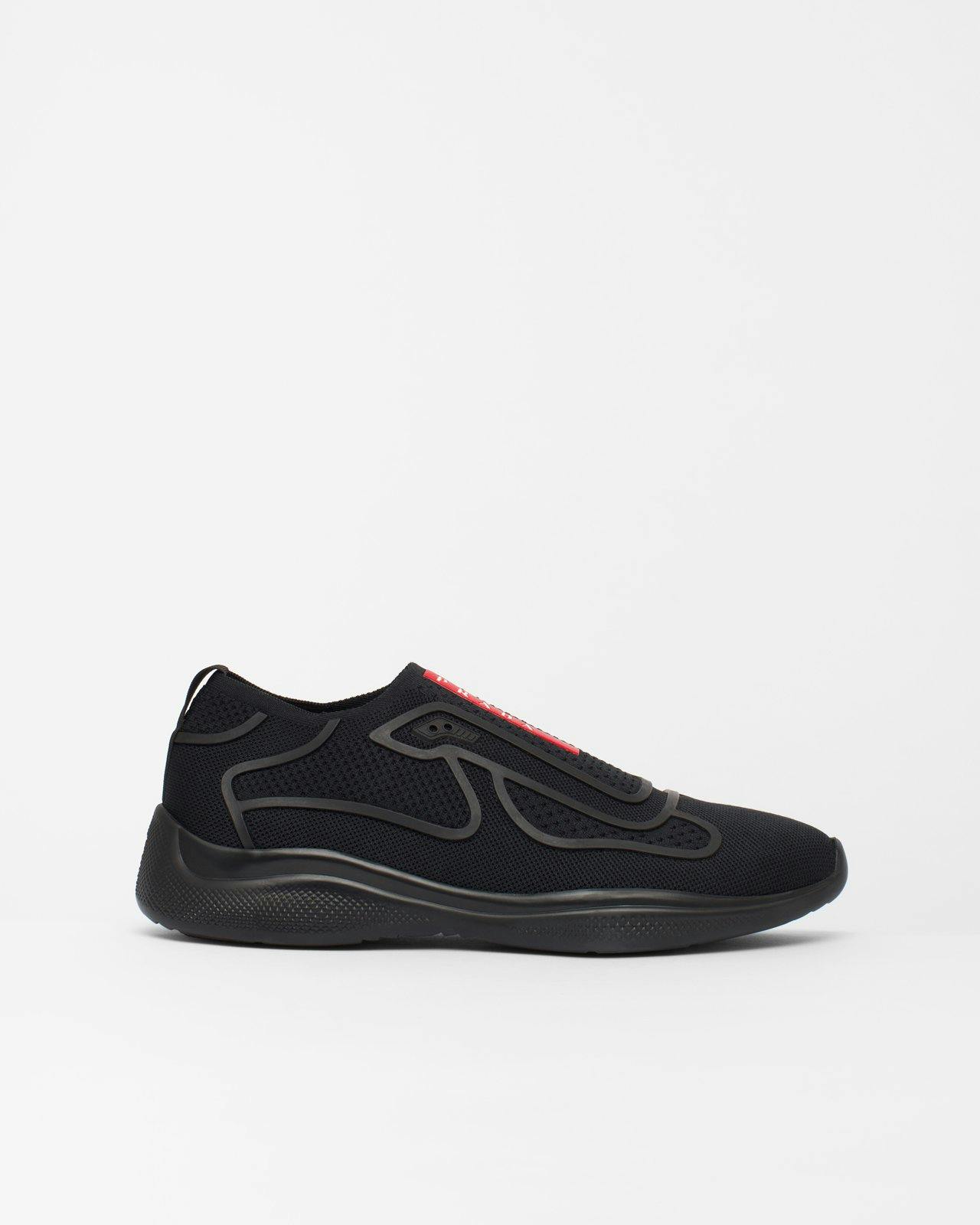 Prada - Men's Americas Cup Knit Slip-On - Footwear - Black - Image 1