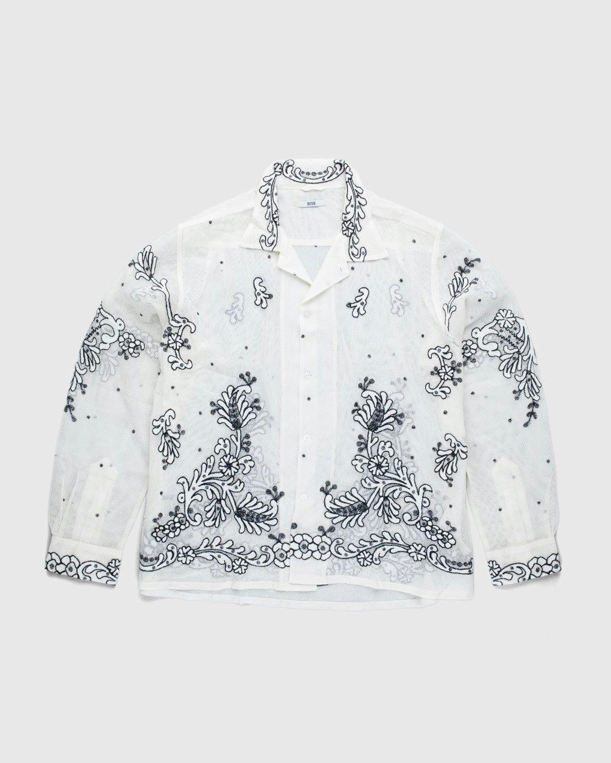 Bode - Bevel Embroidered Longsleeve Shirt Ecru - Clothing - White - Image 1