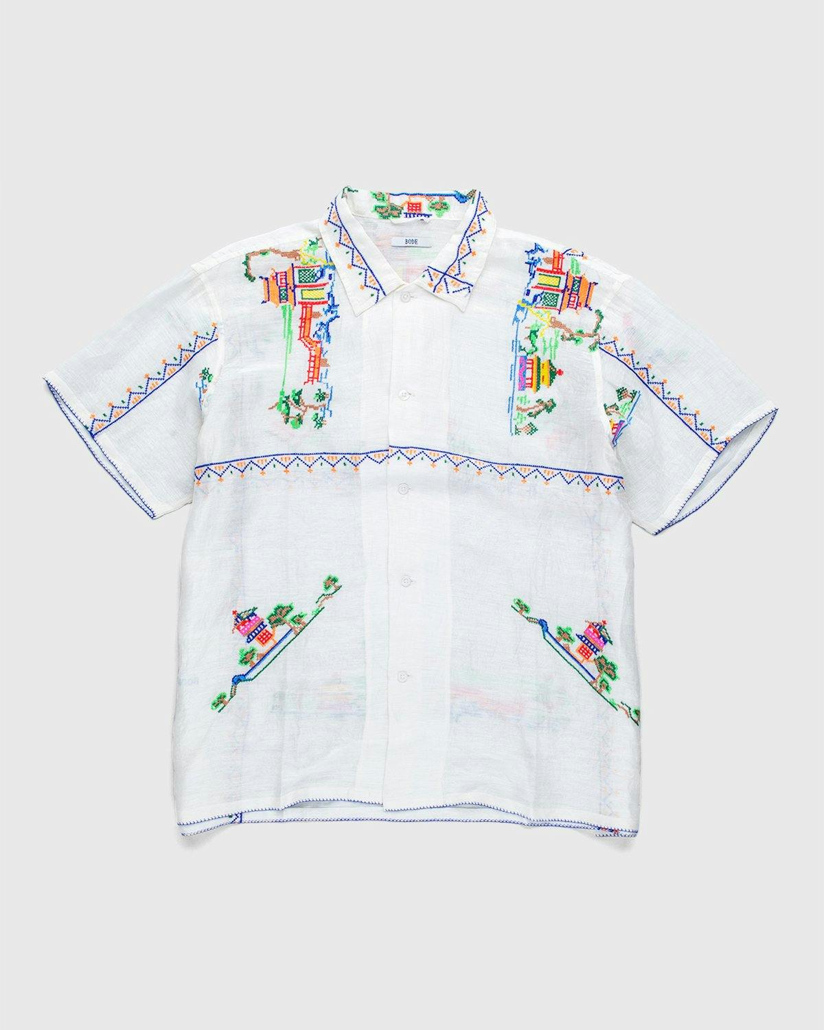 Bode - Sheer Oasis Bowling Shirt Ecru - Clothing - Multi - Image 1