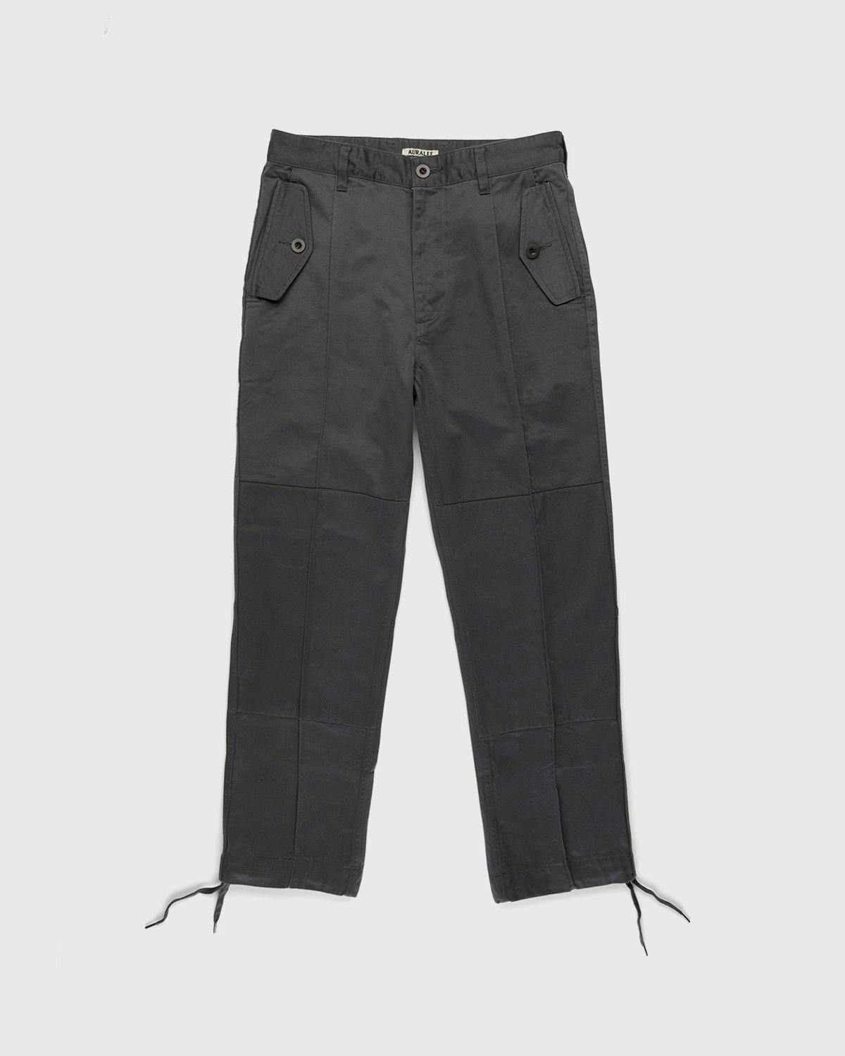 Auralee - Brushed Zimbabwe Cotton Pants Grey - Clothing - Grey - Image 1