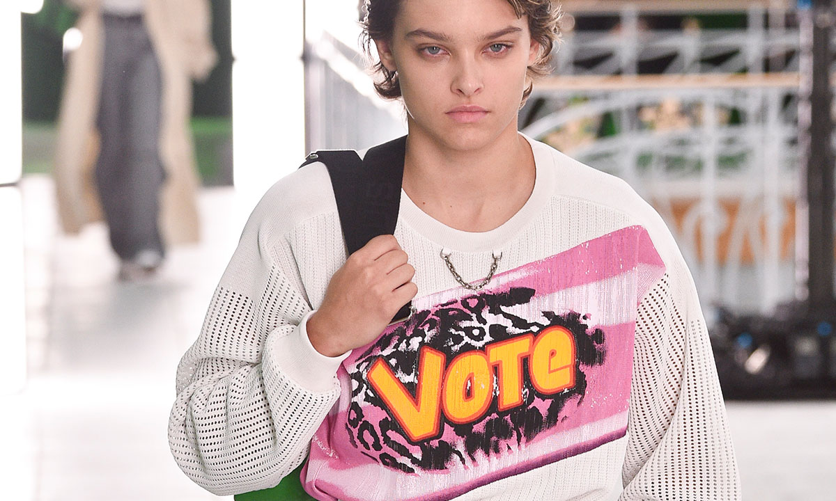 Louis Vuitton Opens Its Spring 2021 Show With an Important Message: Vote