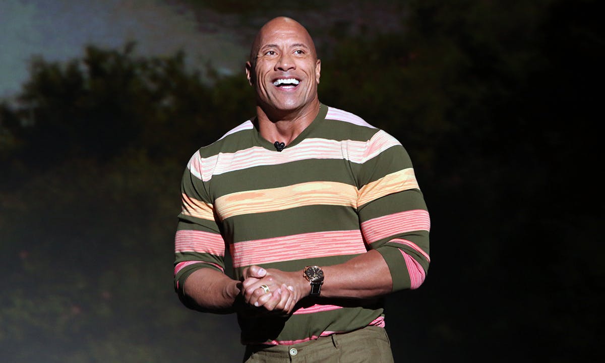 Dwayne Johnson smiling