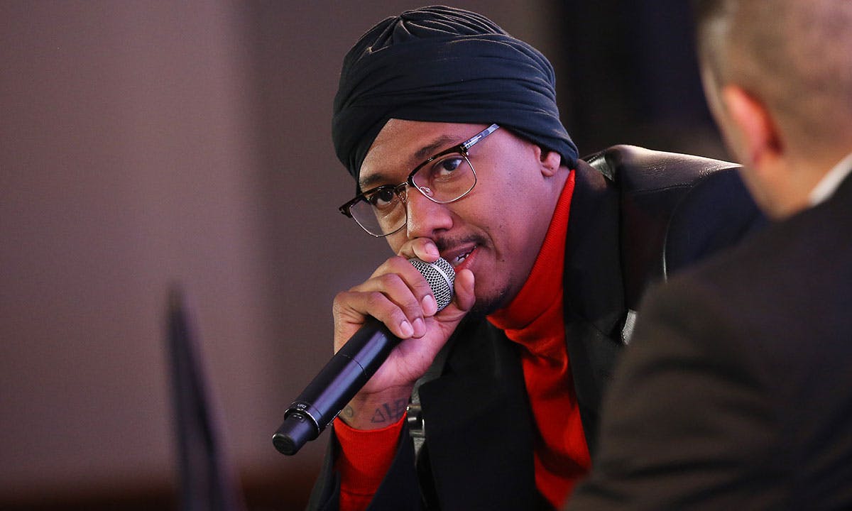 nick cannon speaks onstage during the Hollywood Chamber of Commerce 2019