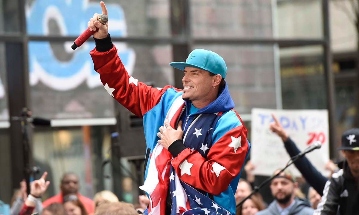 Vanilla Ice performs live on stage for NBC's "Today"