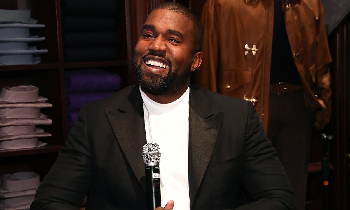 Kanye West smiling