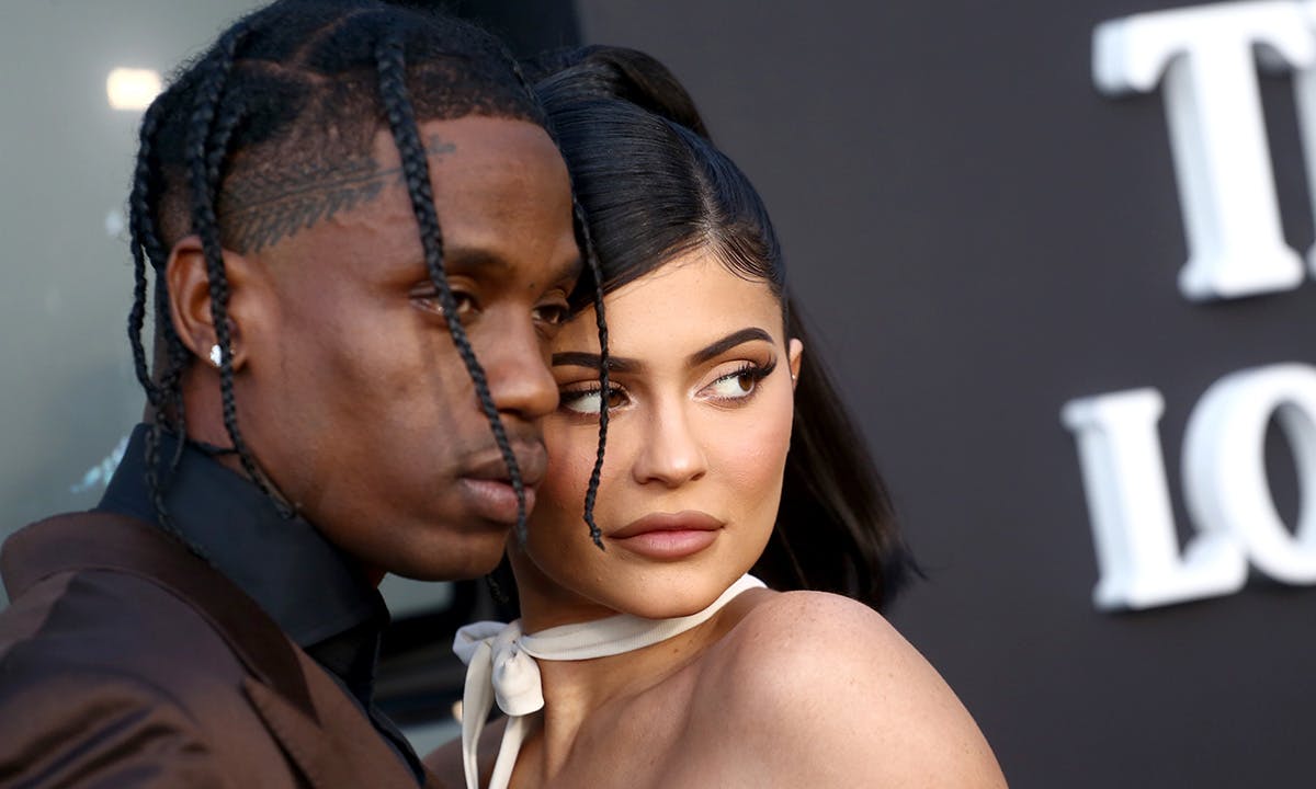 Travis Scott and Kylie Jenner attend the Travis Scott: "Look Mom I Can Fly" Los Angeles Premiere