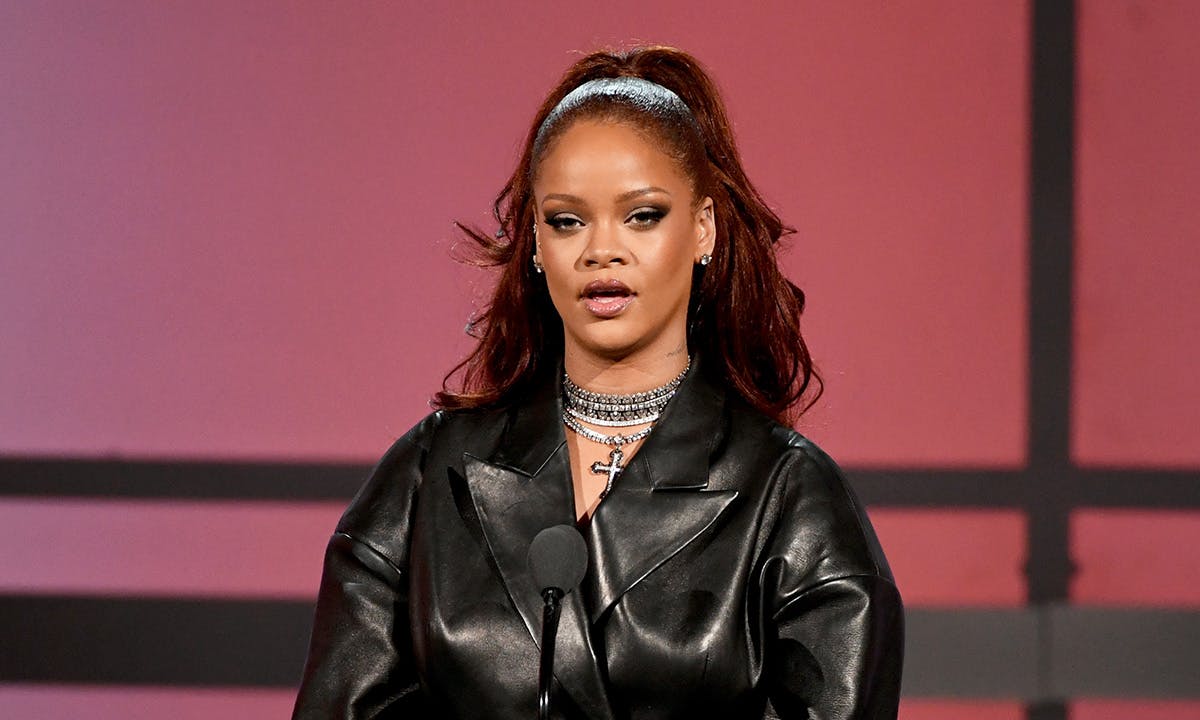 Rihanna speaks onstage at the 2019 BET Awards