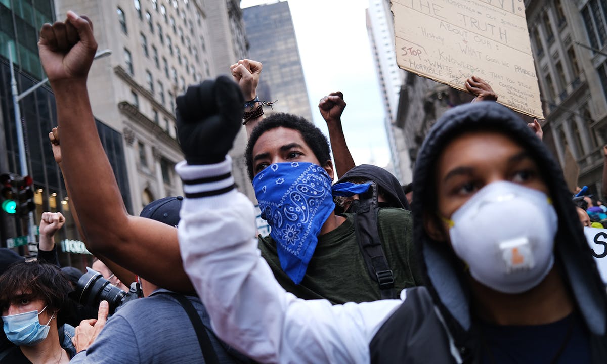 Protests Against Police Brutality Over Death Of George Floyd Continue In NYC