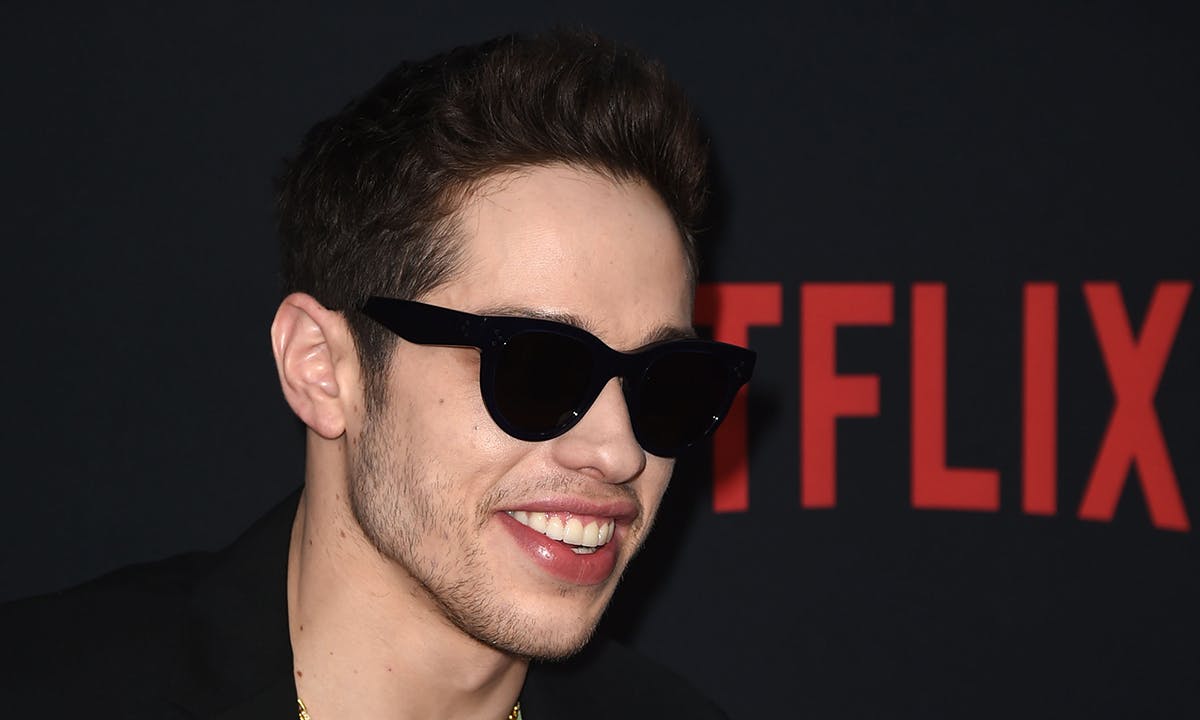 Pete Davidson sunglasses smiling