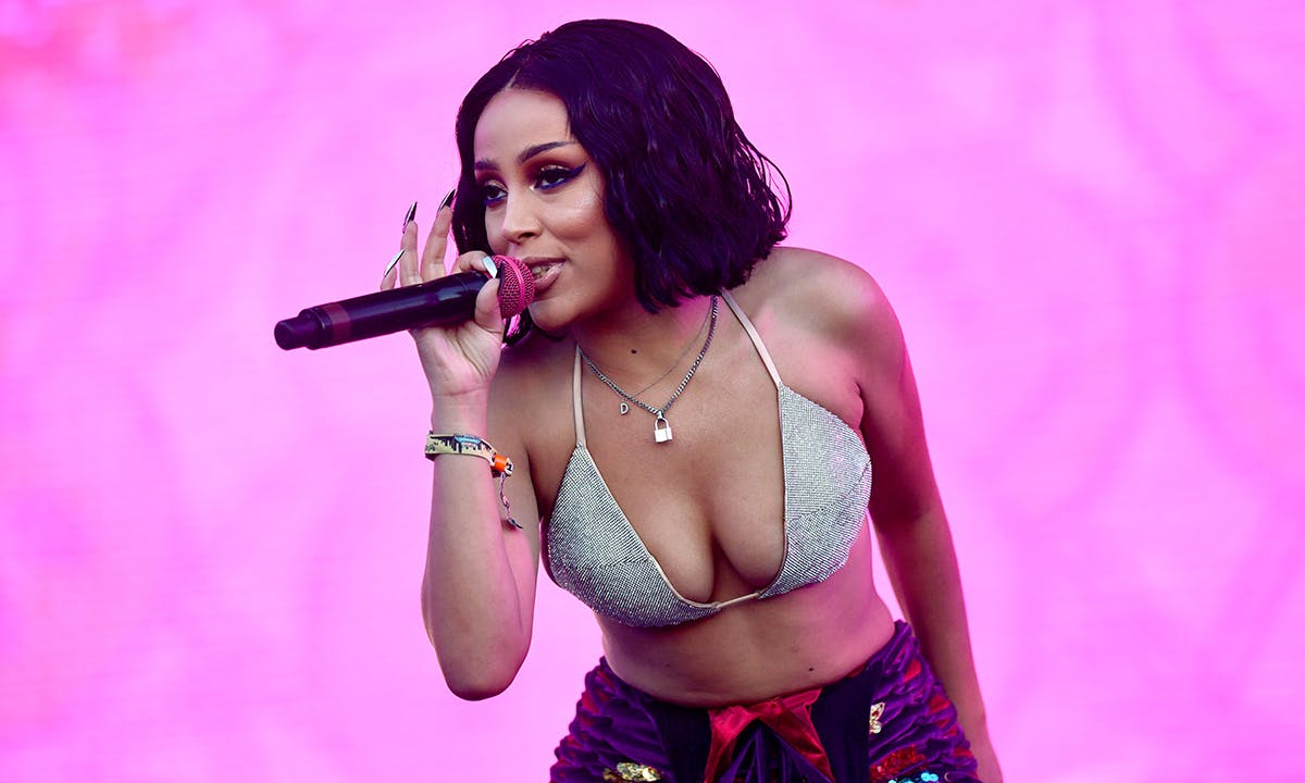 Doja Cat performs onstage during day 2 of the Rolling Loud Festival