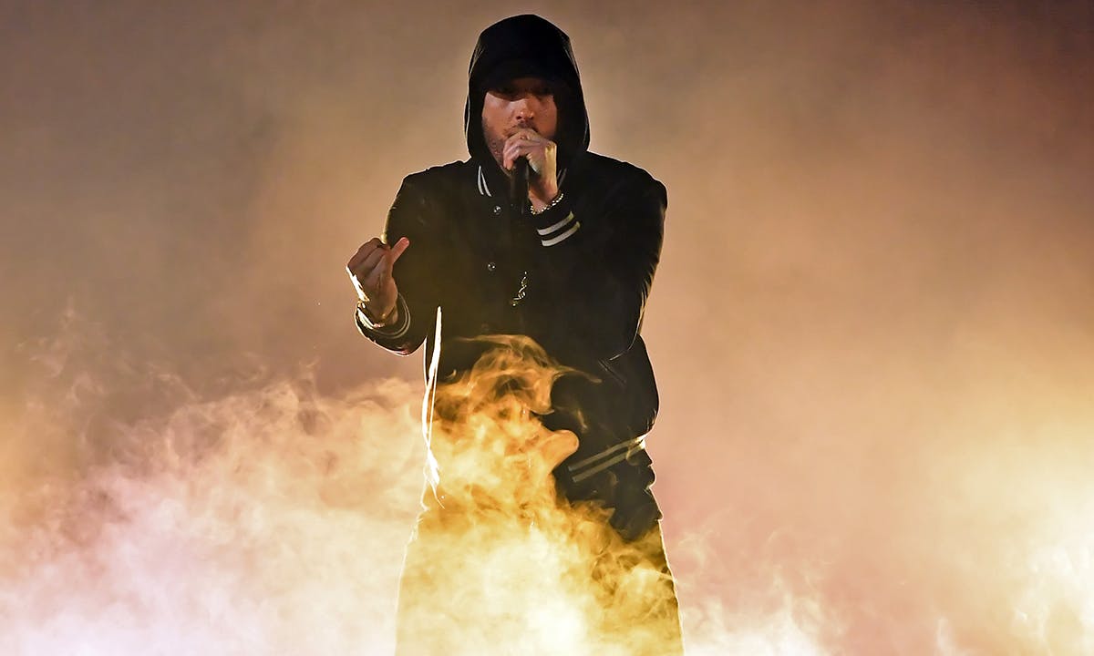 Eminem performing