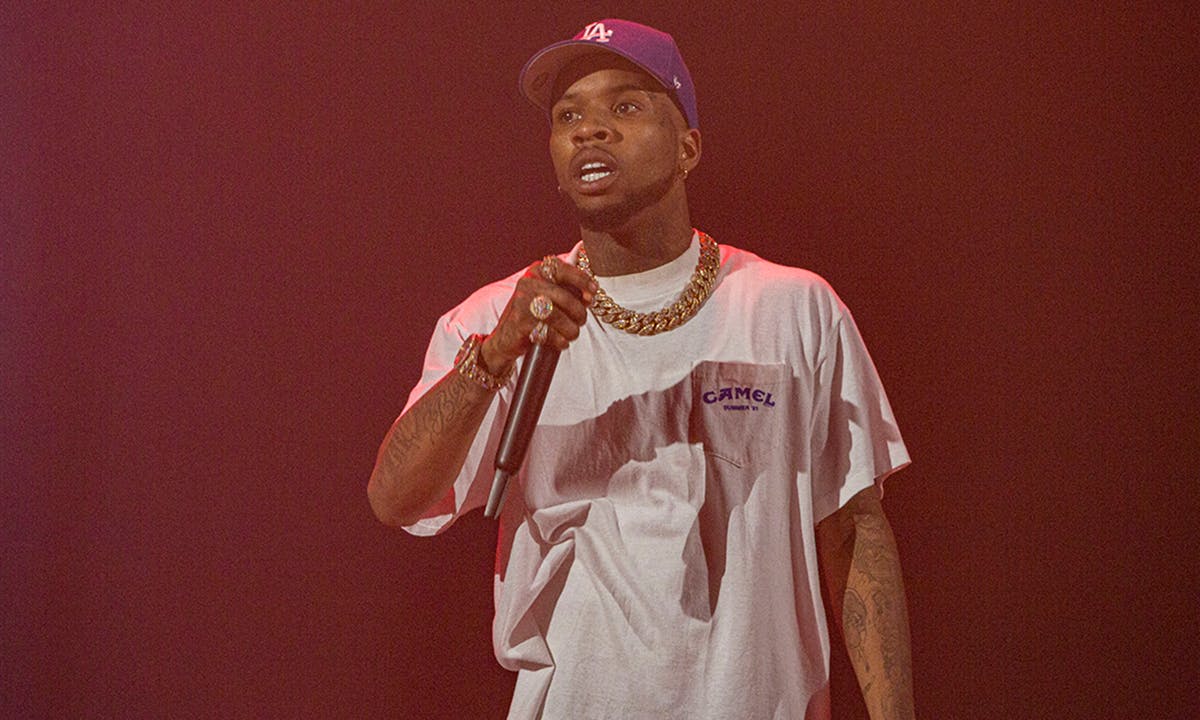 Tory Lanez performs on stage at Viejas Arena