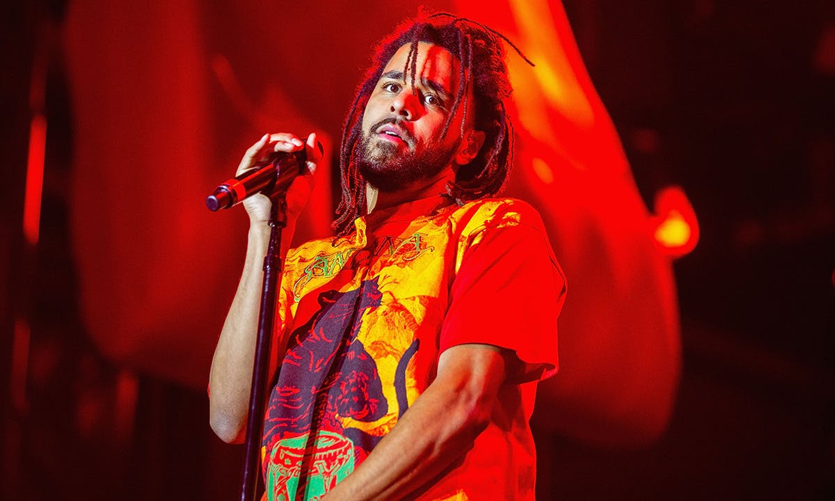 J. Cole performing