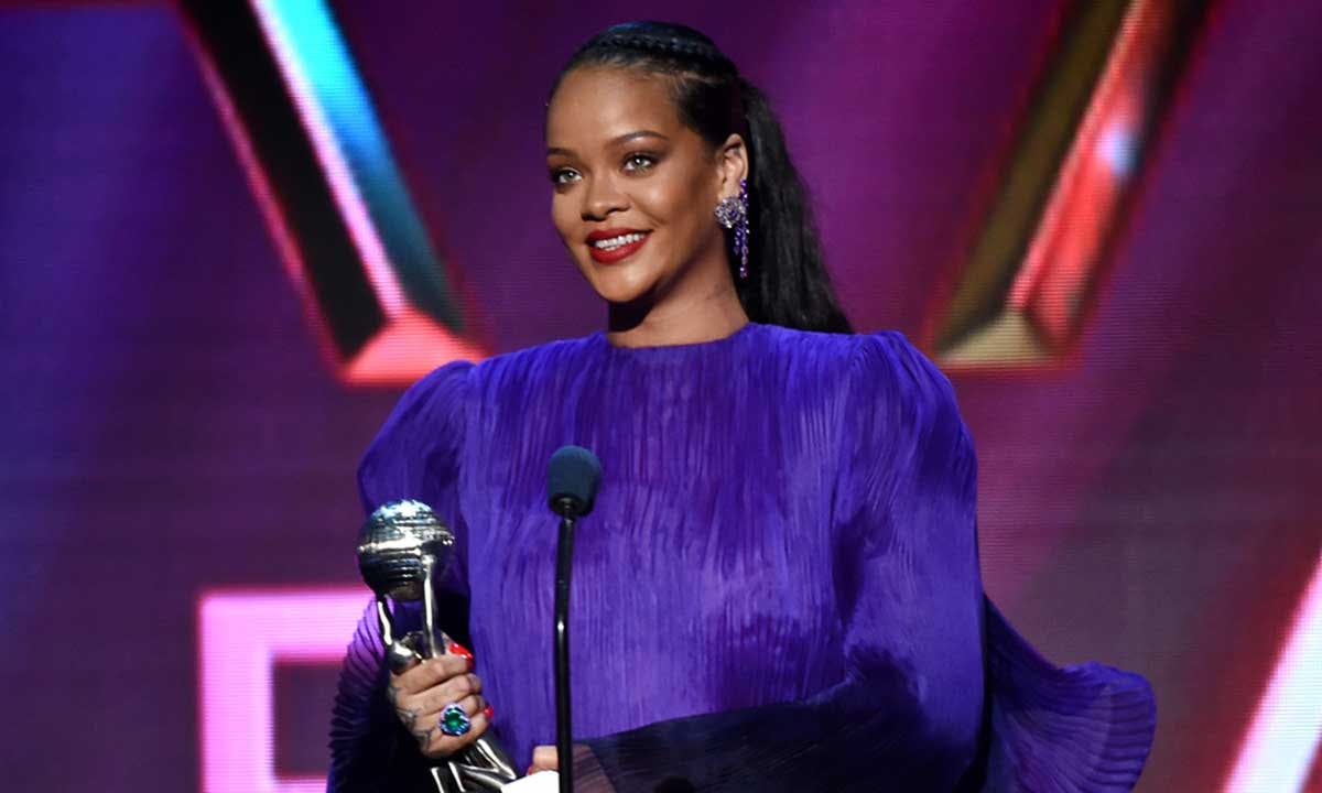 Rihanna accepts the President's Award onstage during the 51st NAACP Image Awards