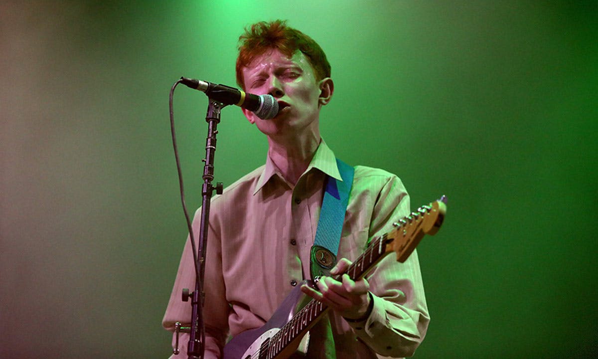 King Krule performs onstage during the 2018 Coachella festival