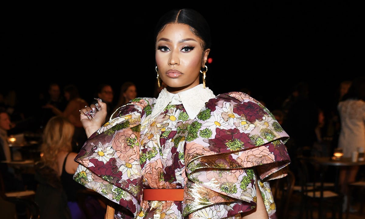 Nicki Minaj attends the Marc Jacobs Fall 2020 runway show