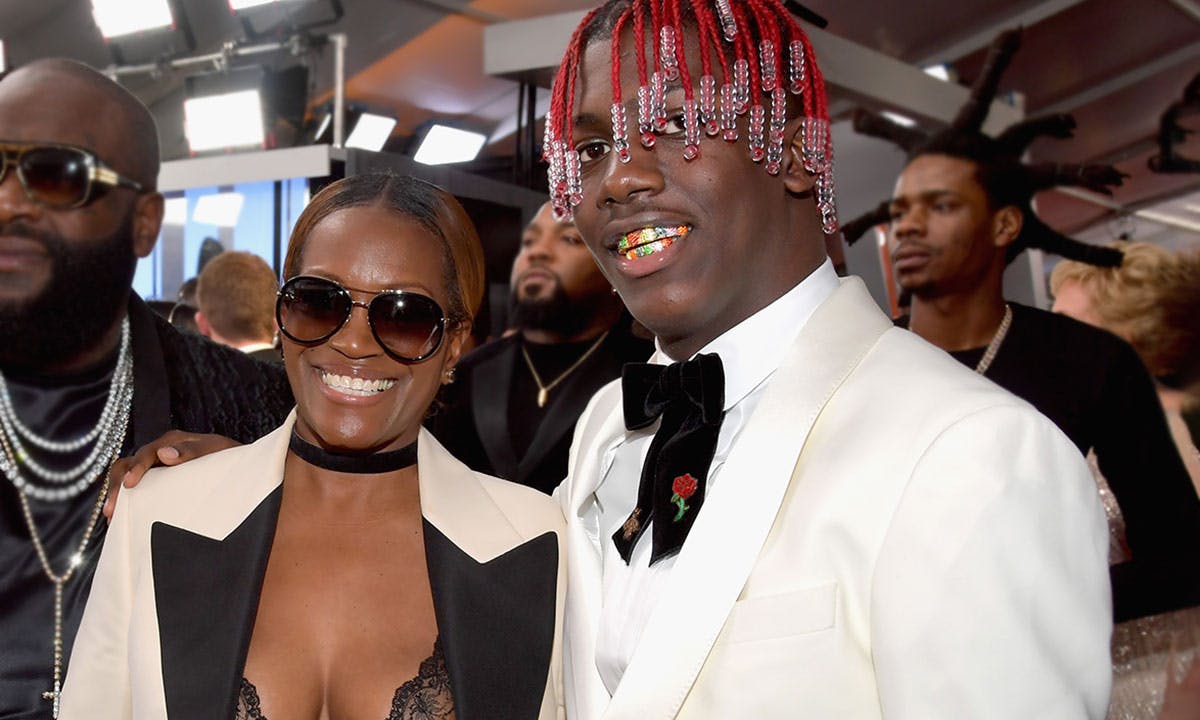 Lil Yachty and his mother attend The 59th GRAMMY Awards