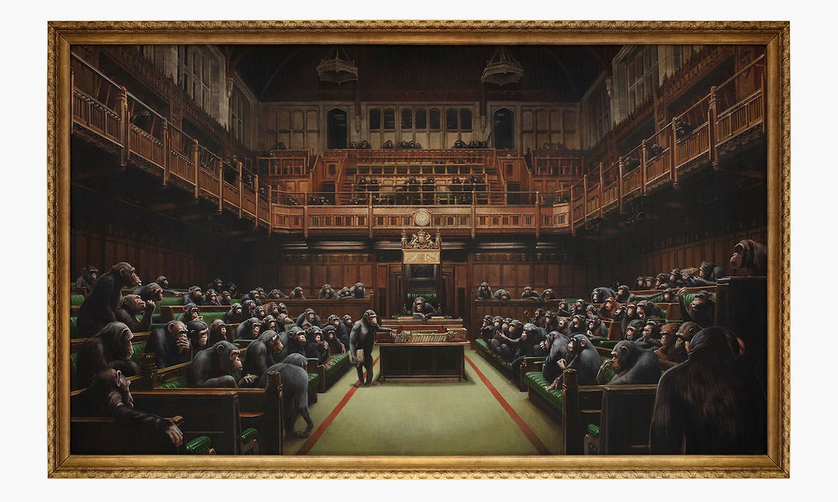 banksy devolved parliament sells record 12 million dollars sothebys