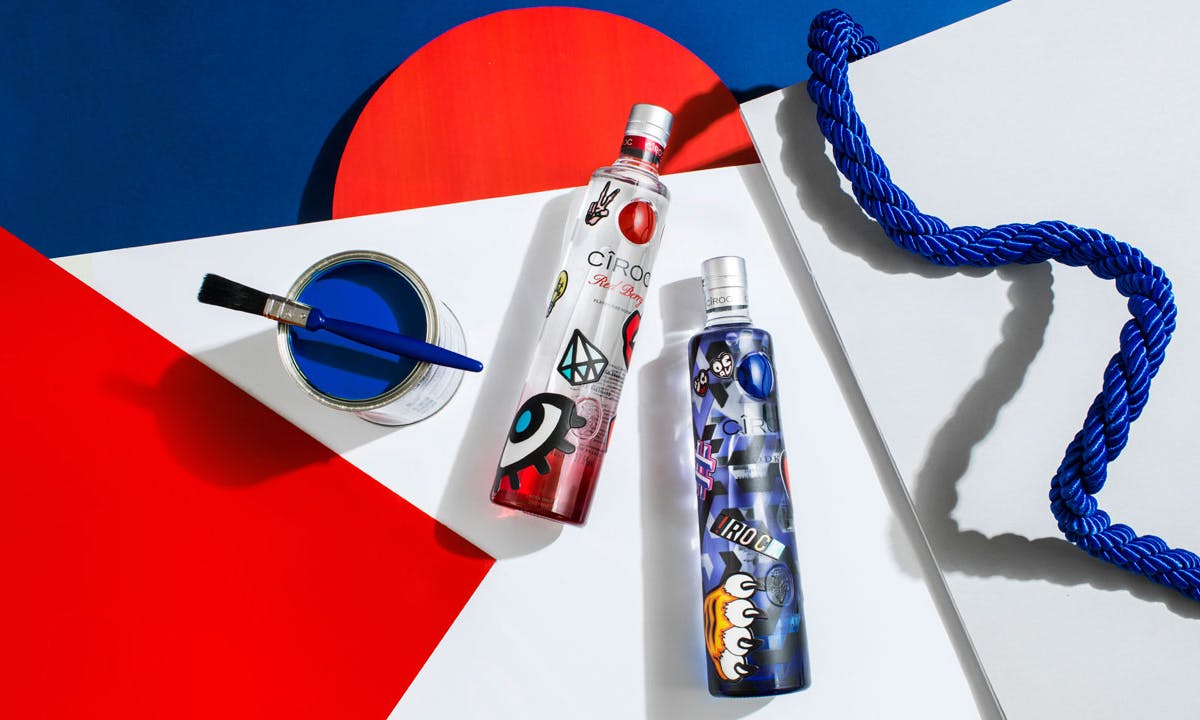 INKD Ciroc spirits bottle design feature CÎROC