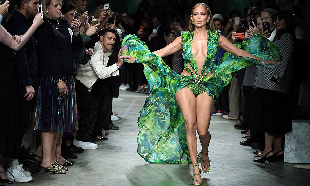 Jennifer Lopez Brings Back the Iconic Green Versace Dress