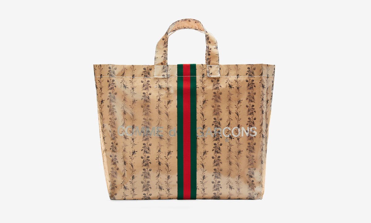 gucci comme des garcons shopper paper tote