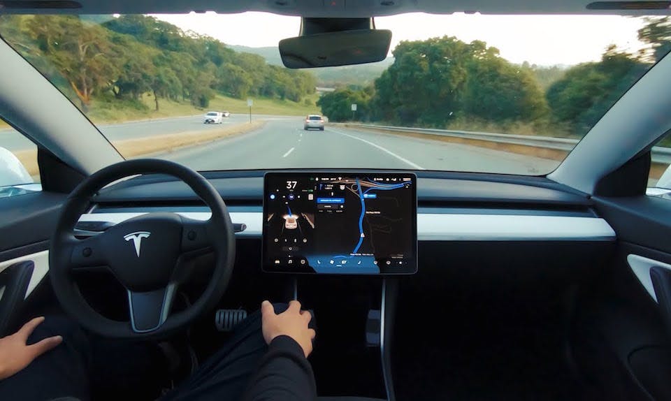 tesla full self driving video