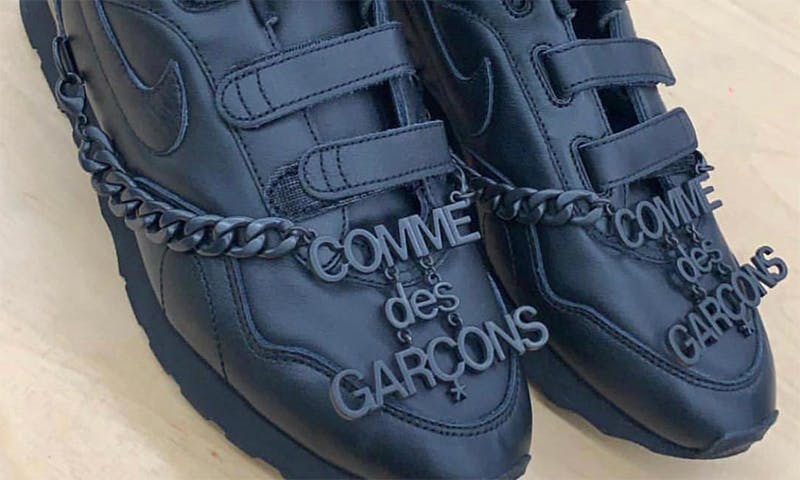 comme des garcons nike velcro sneaker release date price feature