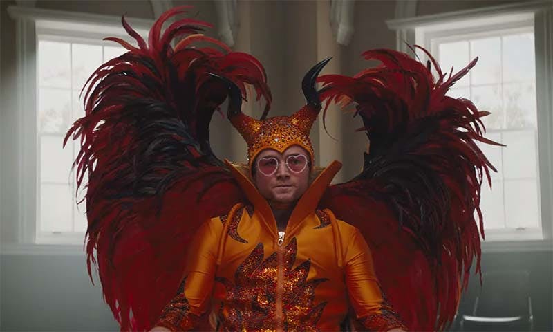 rocketman trailer feature Taron Egerton elton john