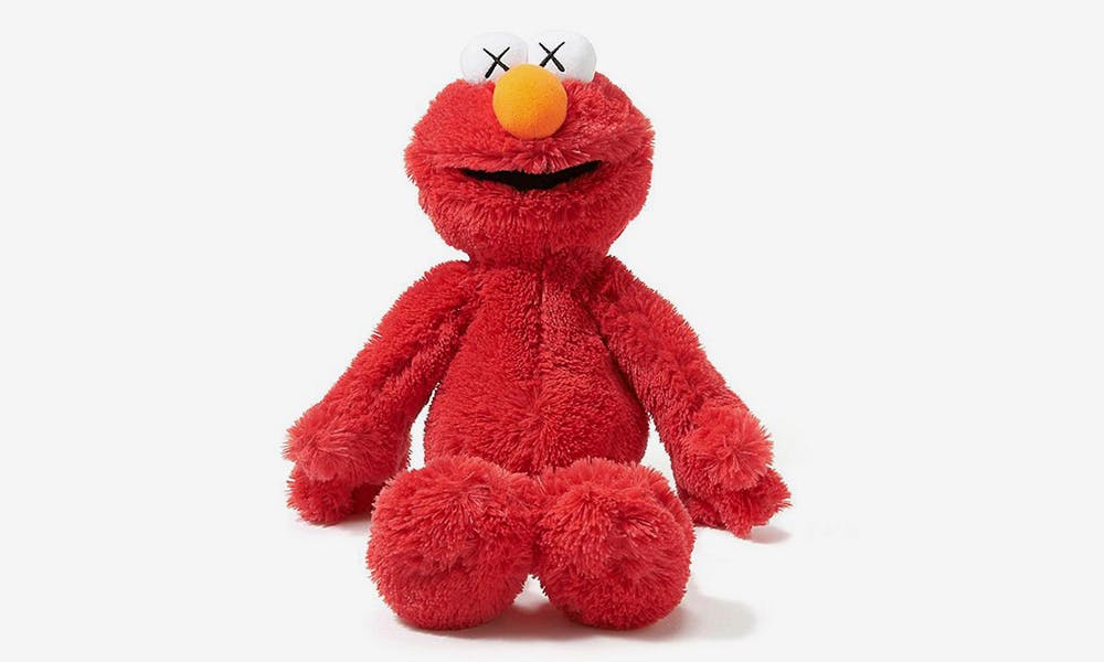 kaws sesame street uniqlo elmo plush toy red