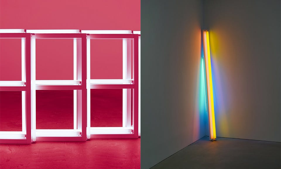 dan flavin donald judd john mccracken fred sandback david zwirner exhibition