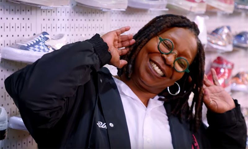 whoopi goldberg sneaker shopping feature