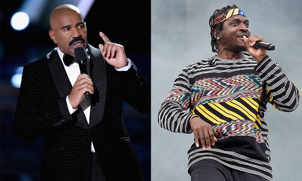 steve harvey pusha t family feud diss