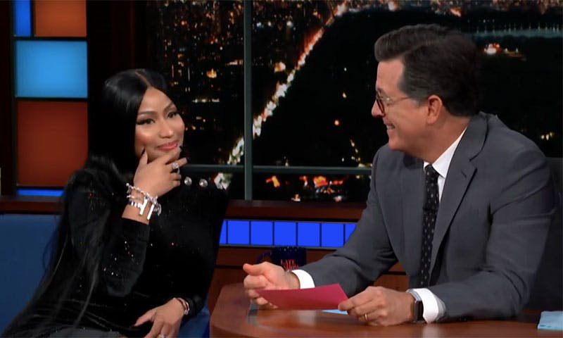 nicki minaj barbie dreams colbert The Late Show with Stephen Colbert queen