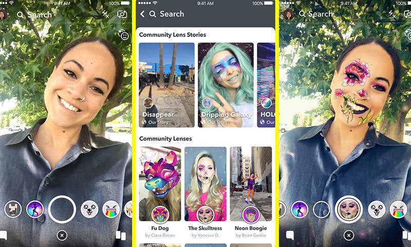 snapchat lens explorer feature