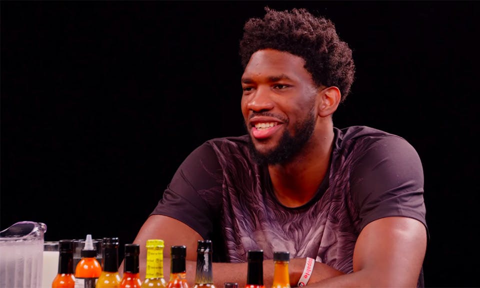 joel embiid hot ones