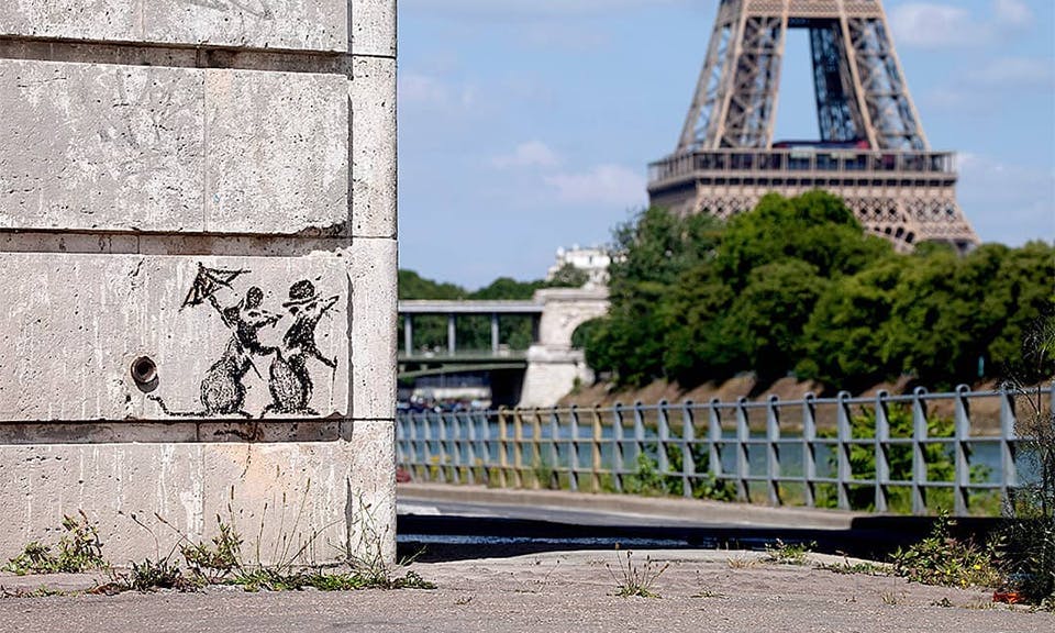 banksy paris rats murals