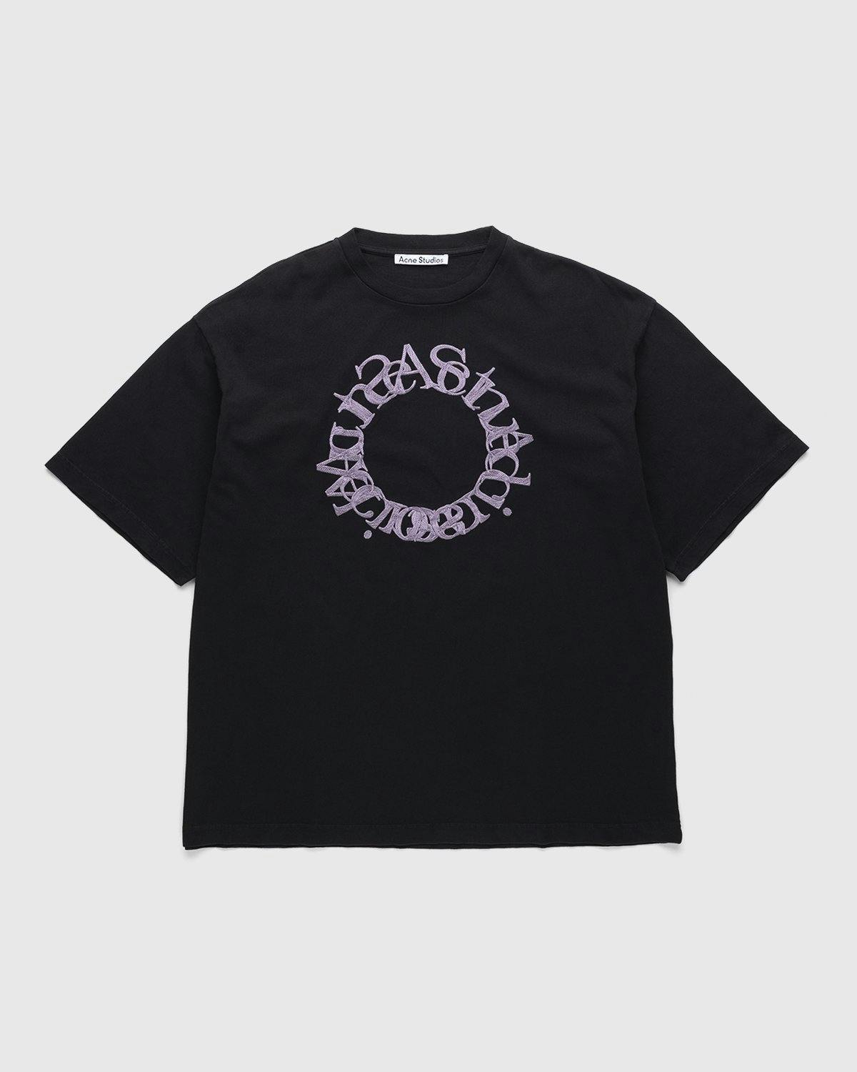 Acne Studios - Cotton Logo T-Shirt Black - Clothing - Black - Image 1