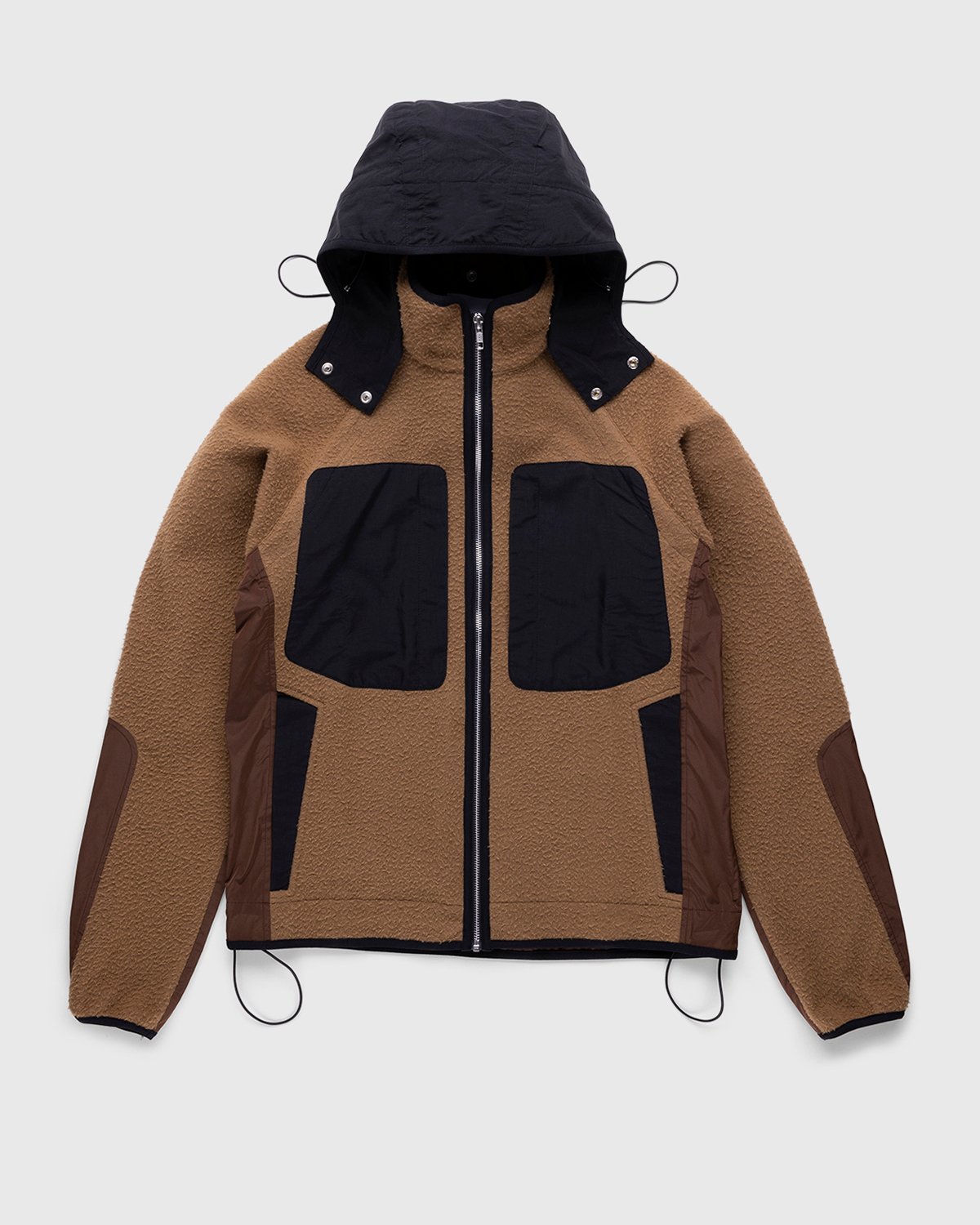 Arnar Mar Jonsson - Patch Pocket Hooded Tracktop Caramel Chocolate - Clothing - Brown - Image 1