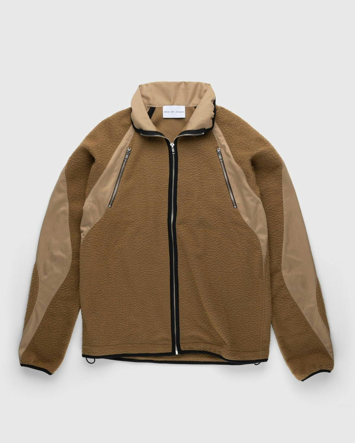 Arnar Mar Jonsson - Wool Ventile Panelled Tracktop Caramel - Clothing - Brown - Image 1