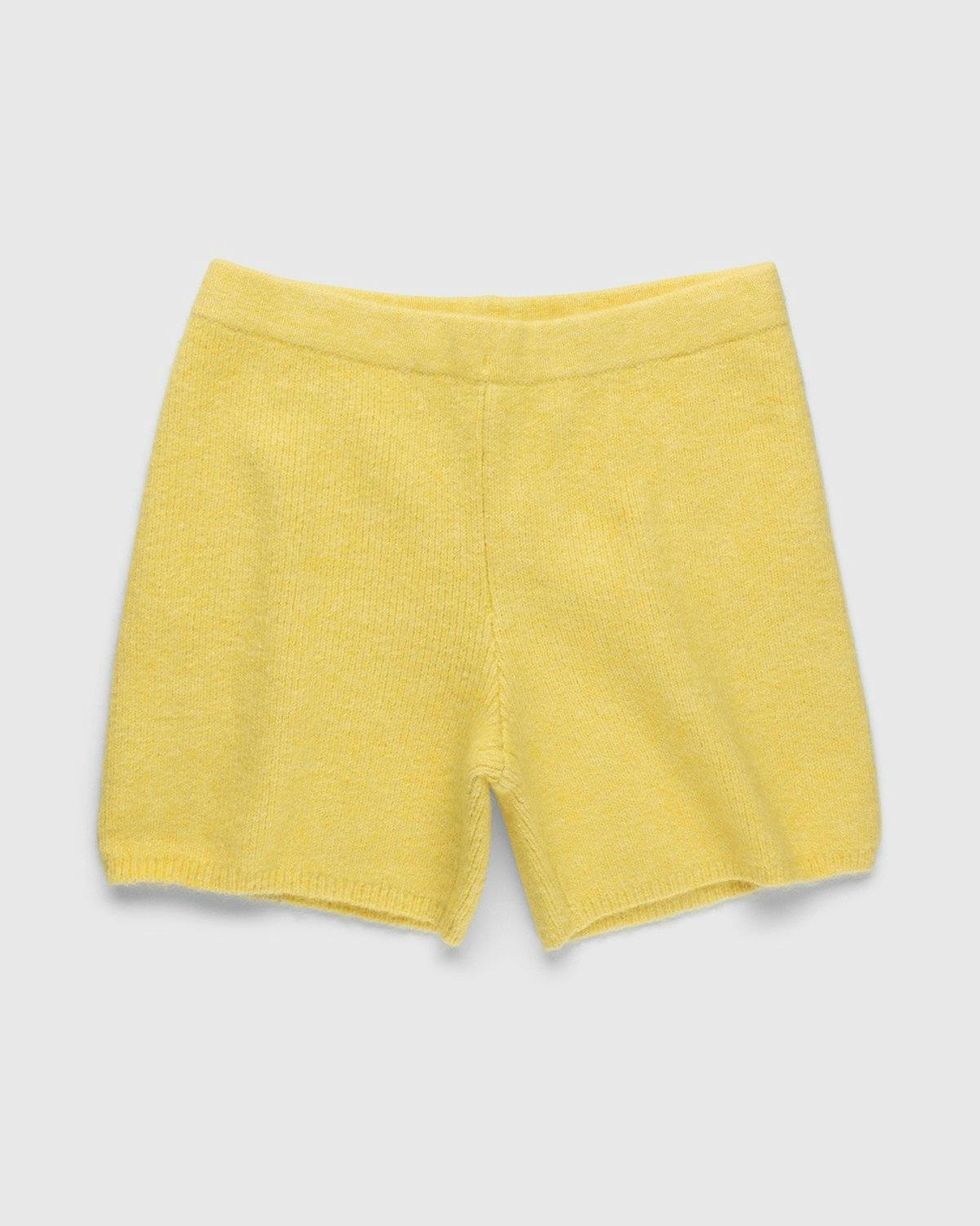 Heron Preston x Calvin Klein - Womens Knit Bike Short Custard - Clothing - Yellow - Image 1