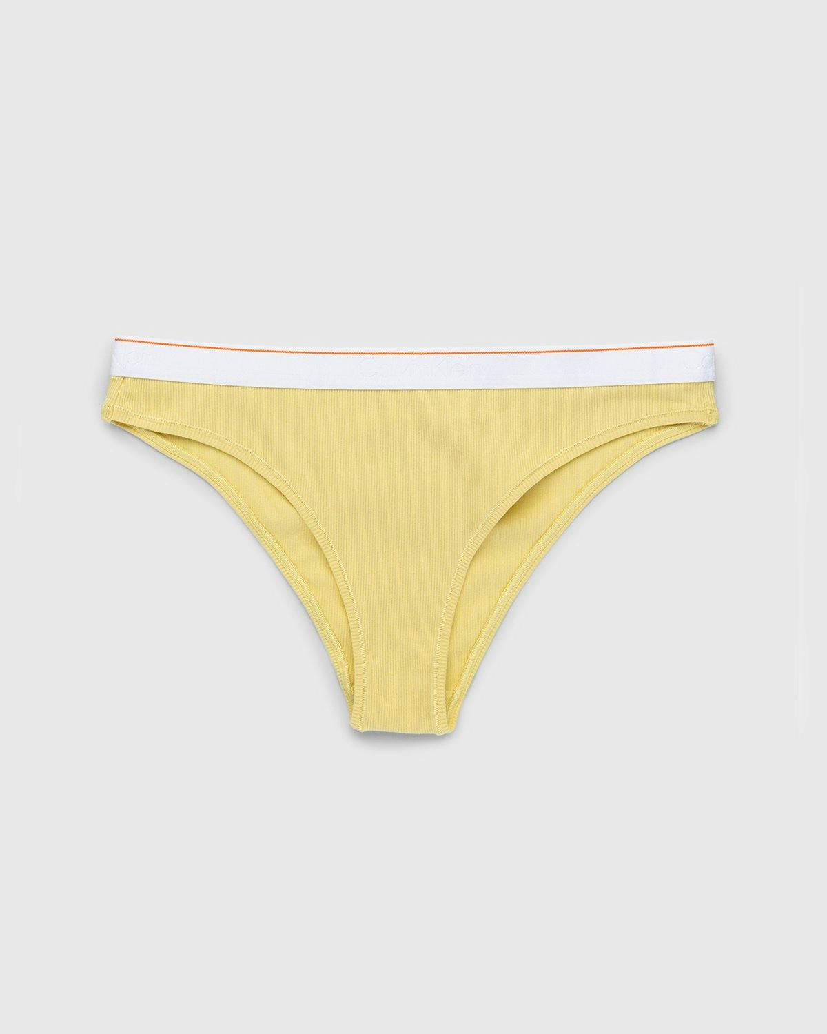 Heron Preston x Calvin Klein - Womens High Waisted Tanga Pale Yellow - Clothing - Yellow - Image 1