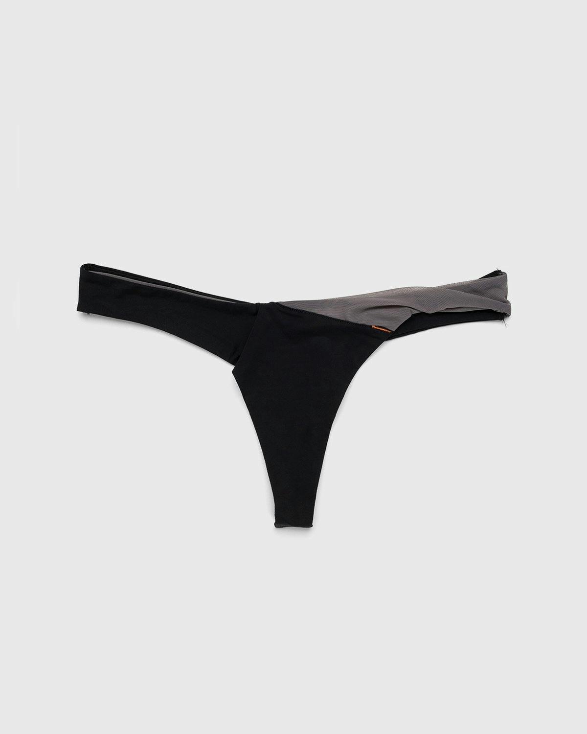 Heron Preston x Calvin Klein - Womens Micro Mesh Thong Black Dark Grey - Clothing - Black - Image 1