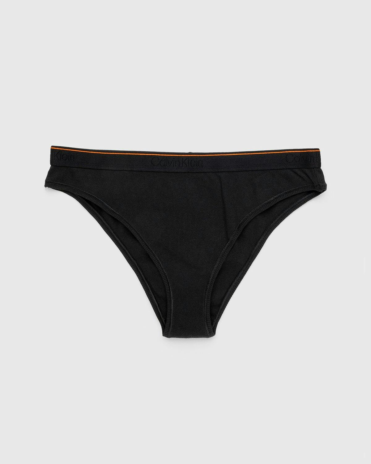 Heron Preston x Calvin Klein - Womens High Waisted Tanga Pale Black - Clothing - Black - Image 1